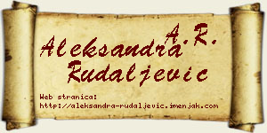Aleksandra Rudaljević vizit kartica